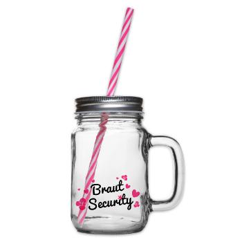 Braut Security - Henkelglas mit Schraubdeckel - Klar - Rechts