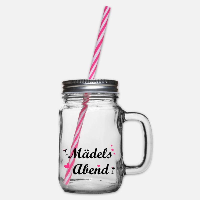 Mädelsabend - Henkelglas mit Schraubdeckel - Klar