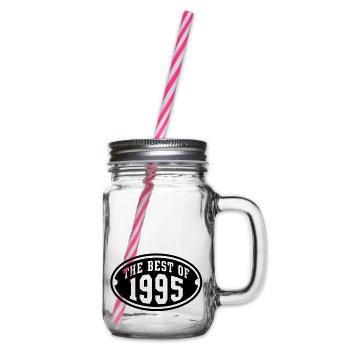 THE BEST OF 1995 - Birthday Geburtstag Design - Henkelglas mit Schraubdeckel - Klar - Rechts