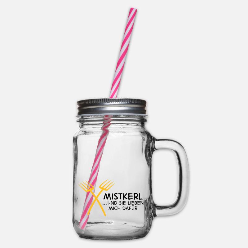 Mistkerl - Henkelglas mit Schraubdeckel - Klar