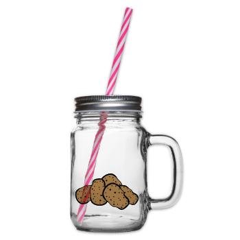 many heap design potato food delicious cook ku - Glass jar with handle and screw cap - clear - Right