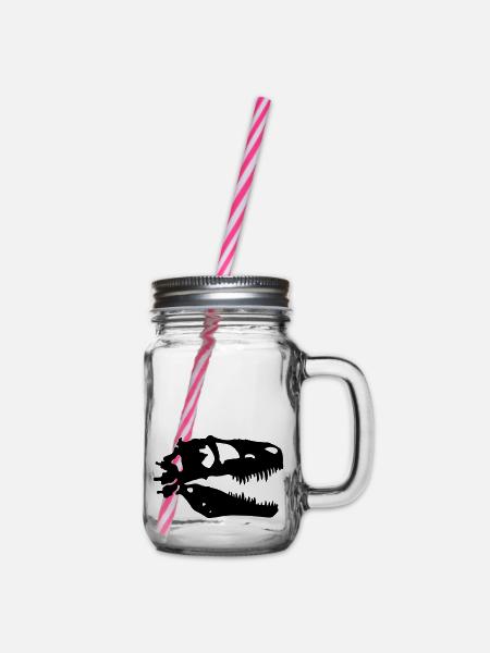 T-rex - Henkelglas mit Schraubdeckel - Klar