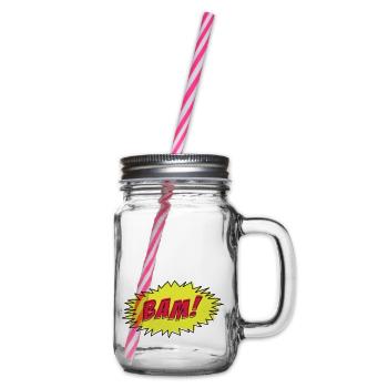Comic Book BAM! - Glass jar with handle and screw cap - clear - Right
