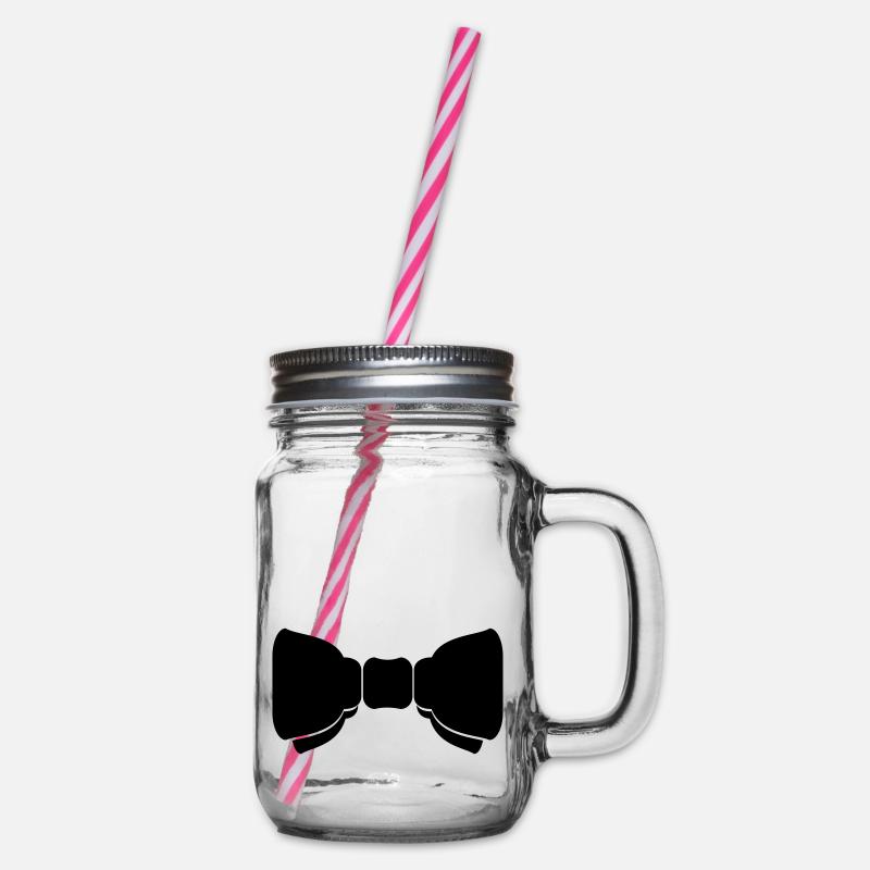 Fliege / bow tie (C, 1c) - Henkelglas mit Schraubdeckel - Klar