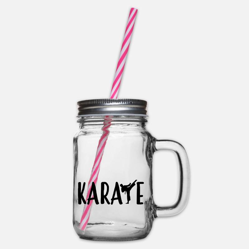 Karate - Karateka - Bocal à boisson - transparent