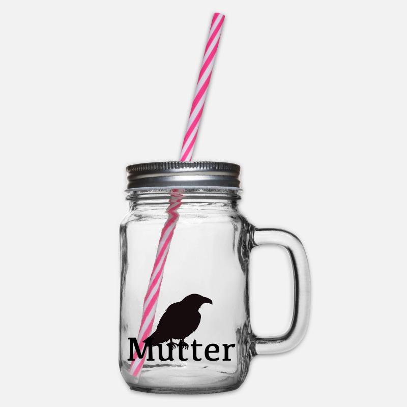 Raben Mutter - Henkelglas mit Schraubdeckel - Klar