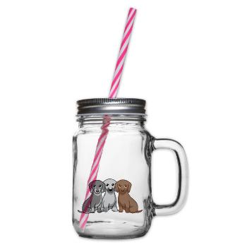 Drei Hunde - Henkelglas mit Schraubdeckel - Klar - Rechts