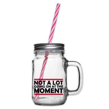Not much going on - Glass jar with handle and screw cap - clear - Right