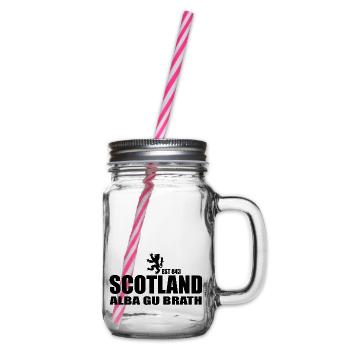 Schottland patriotisch - Henkelglas mit Schraubdeckel - Klar - Rechts