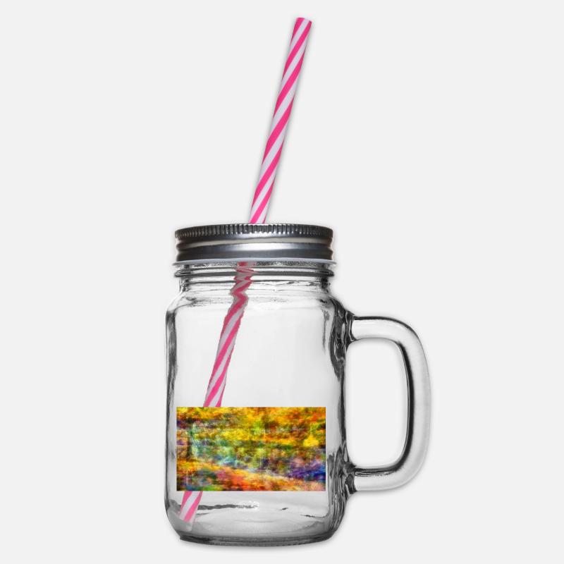 Herbst - Henkelglas mit Schraubdeckel - Klar