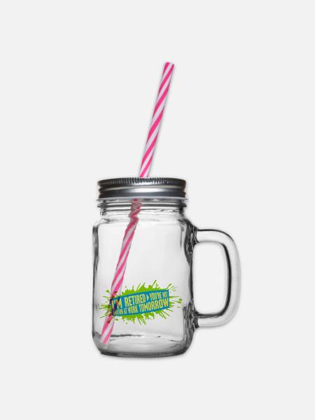 have fun at work - Henkelglas mit Schraubdeckel - Klar