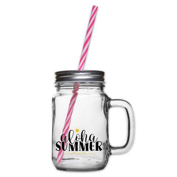 Aloha Summer - Glass jar with handle and screw cap - clear - Right