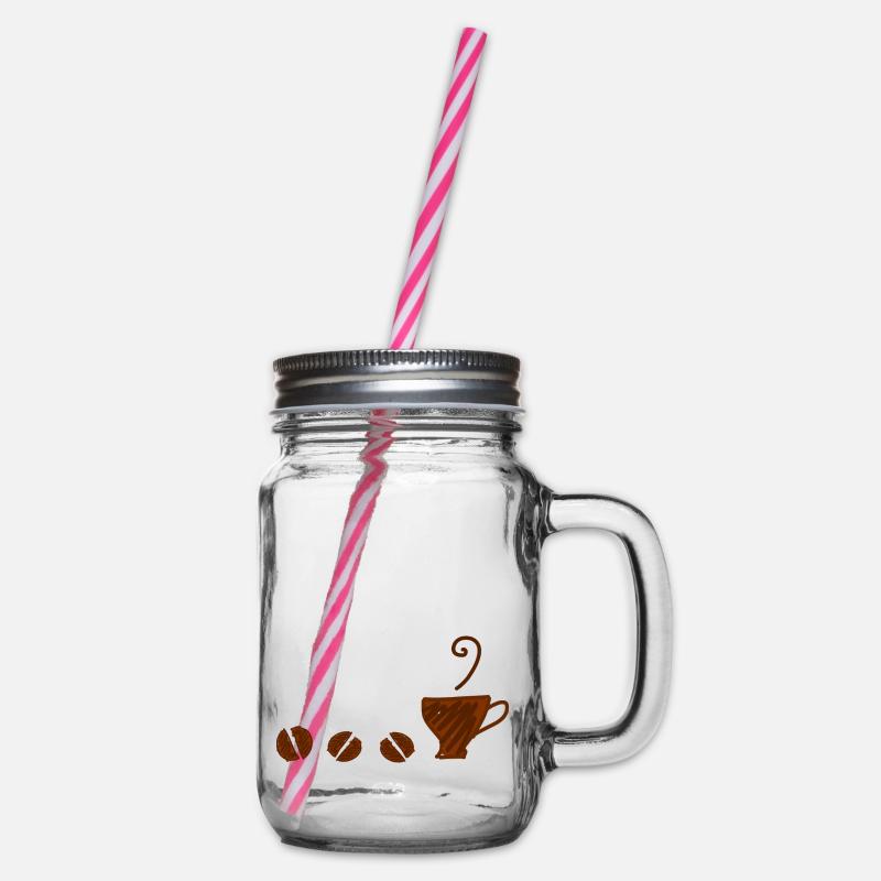 Kaffee - Henkelglas mit Schraubdeckel - Klar