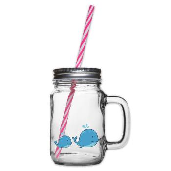 Sweet whales - Glass jar with handle and screw cap - clear - Right