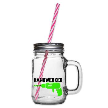 handwerker - Henkelglas mit Schraubdeckel - Klar - Rechts