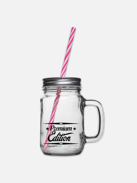 premium edition - Henkelglas mit Schraubdeckel - Klar