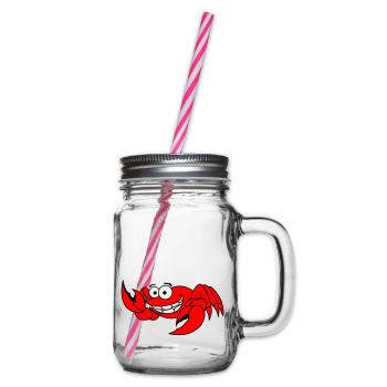 krebs - Henkelglas mit Schraubdeckel - Klar - Rechts