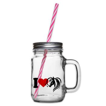 J’adore les chevaux - Bocal à boisson - transparent - Droite