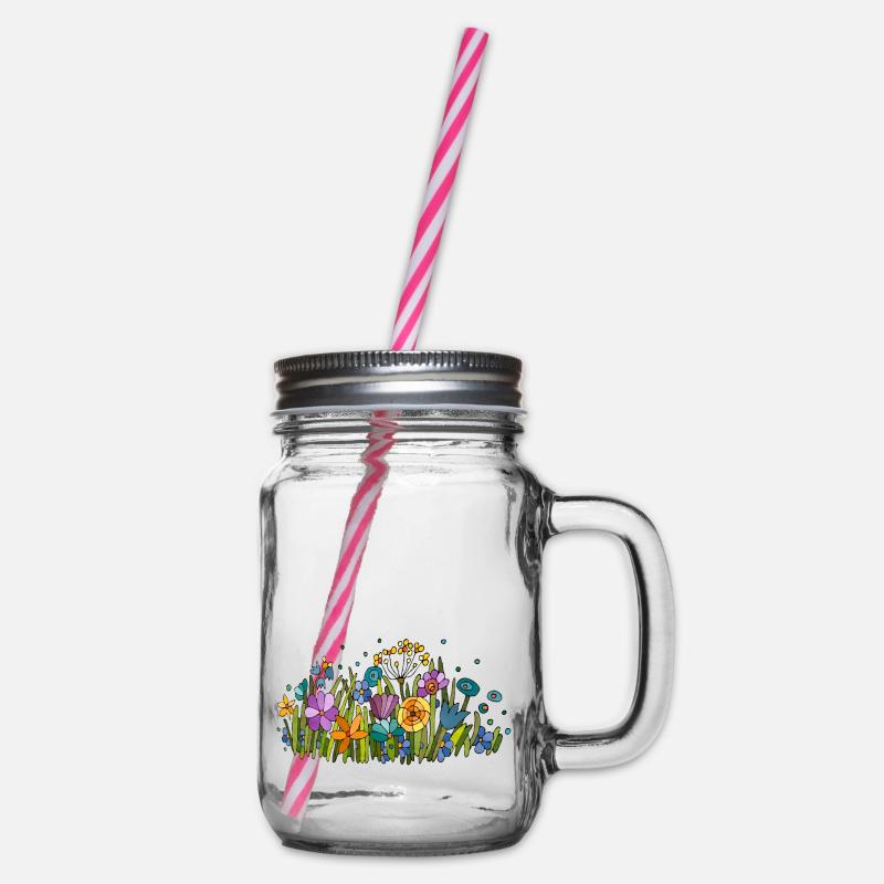 Fleur - Bocal à boisson - transparent