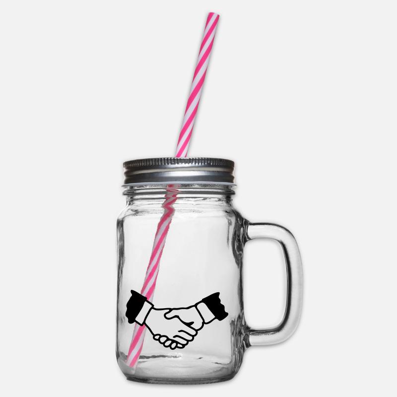 Poignée de main - Bocal à boisson - transparent