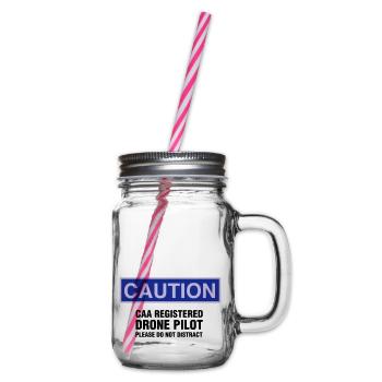 Drone Pilot - Glass jar with handle and screw cap - clear - Right