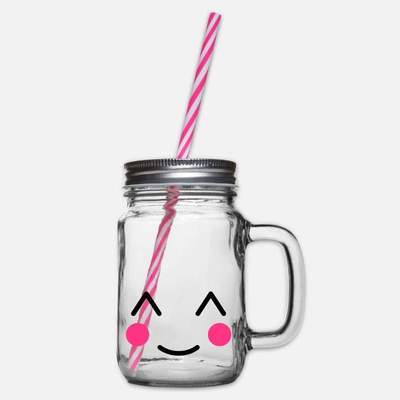 Smiley Sourire - Bocal à boisson - transparent