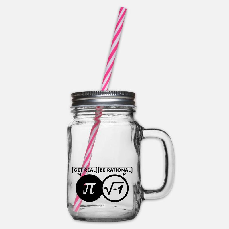 get real - be rational (1c) - Henkelglas mit Schraubdeckel - Klar