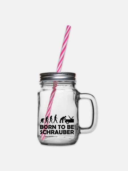 schrauber - Henkelglas mit Schraubdeckel - Klar