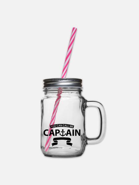 you_can_call_me_captain_f1 - Henkelglas mit Schraubdeckel - Klar