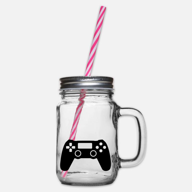 Gaming 2 colors - Boccale con coperchio avvitabile - trasparente