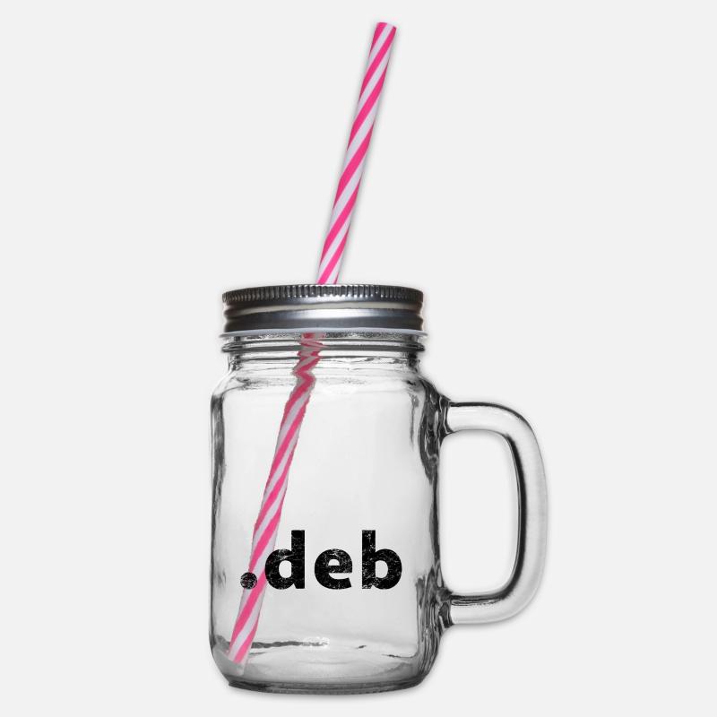 Debian Programmpaket - Henkelglas mit Schraubdeckel - Klar
