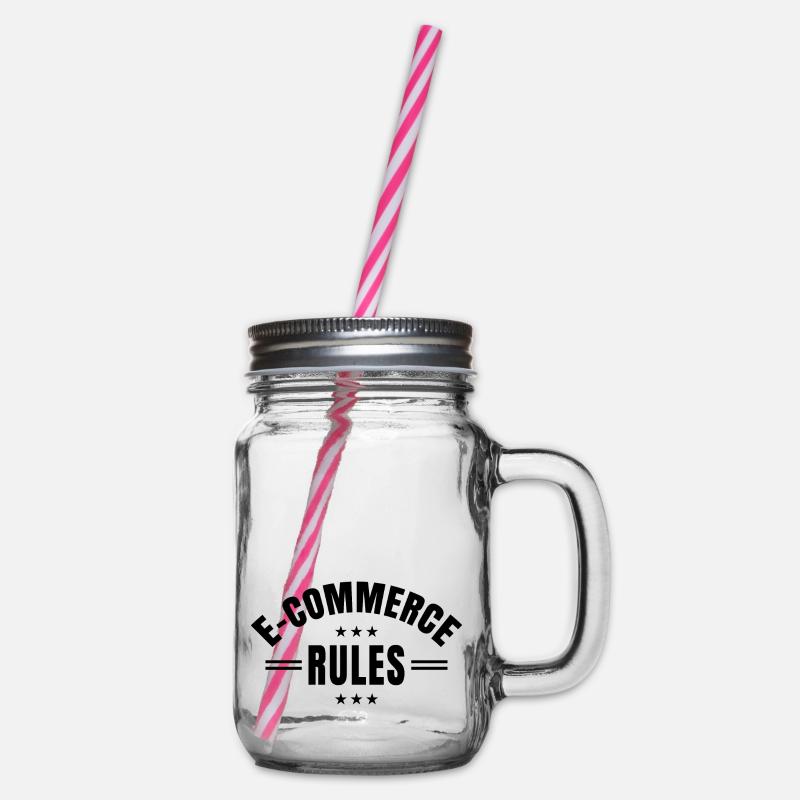 Ecommerce Online handel E-Commerce Geschenkidee - Henkelglas mit Schraubdeckel - Klar