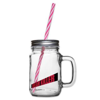 dream killer pessimists quote - Glass jar with handle and screw cap - clear - Right