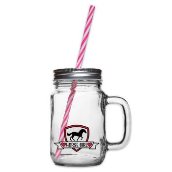 Conception de citation de fille de cheval - Bocal à boisson - transparent - Droite