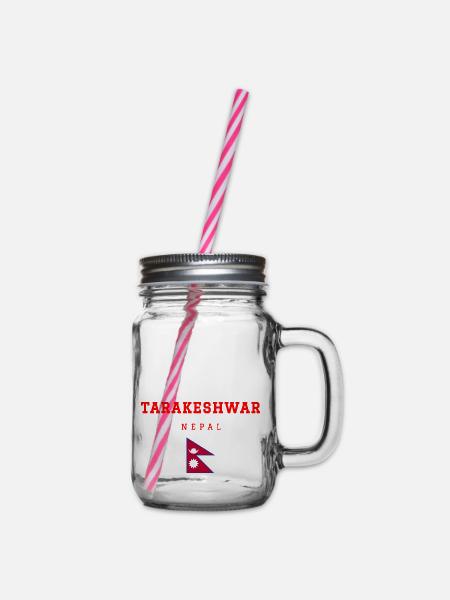 Tarakeshwar Nepal - Henkelglas mit Schraubdeckel - Klar