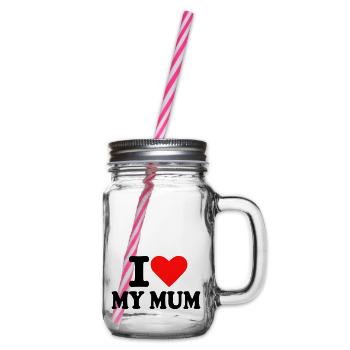 Mutter – Mum - Henkelglas mit Schraubdeckel - Klar - Rechts