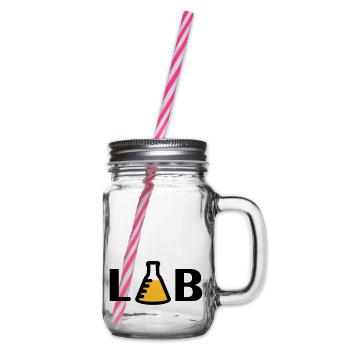 LAB (2c) - Henkelglas mit Schraubdeckel - Klar - Rechts