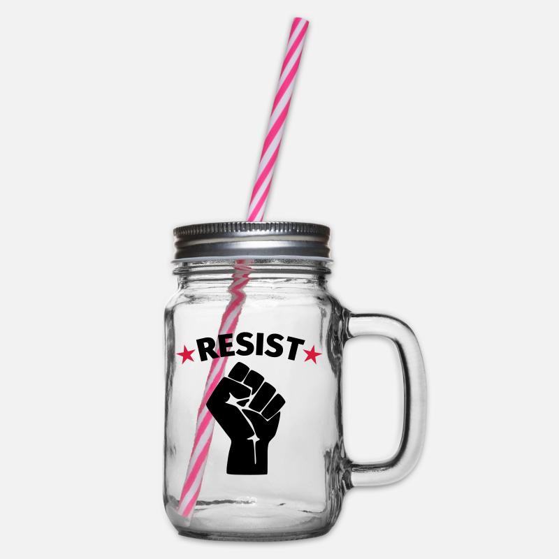 Résistance poing levé de protestation - Bocal à boisson - transparent