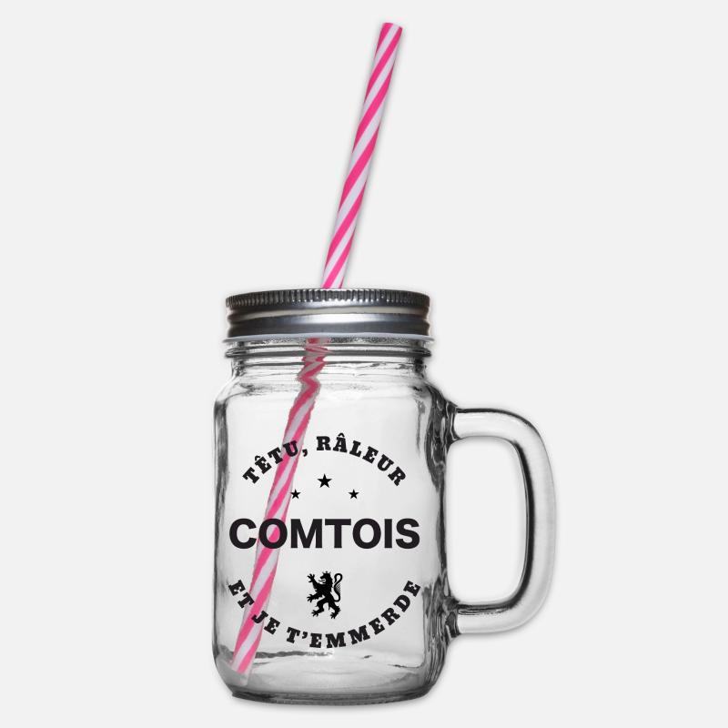 Comtois, têtu, râleur - Bocal à boisson - transparent