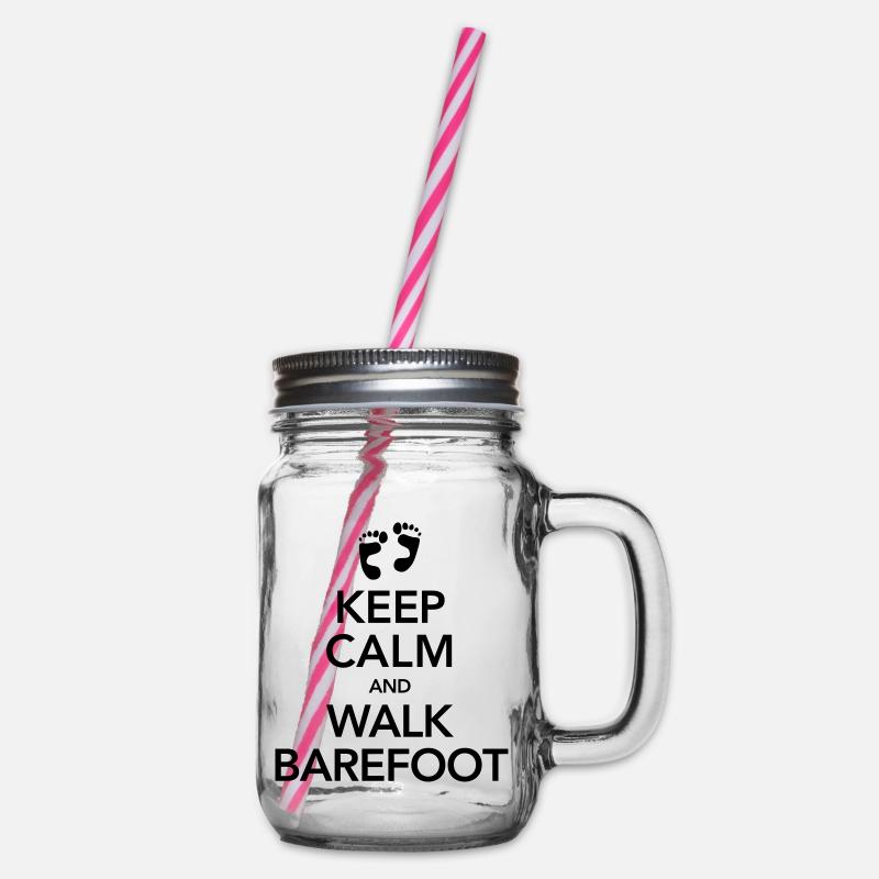 Keep Calm And Walk Barefoot - Bocal à boisson - transparent