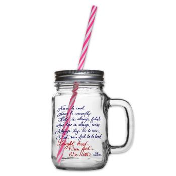 Be kind - Glass jar with handle and screw cap - clear - Right