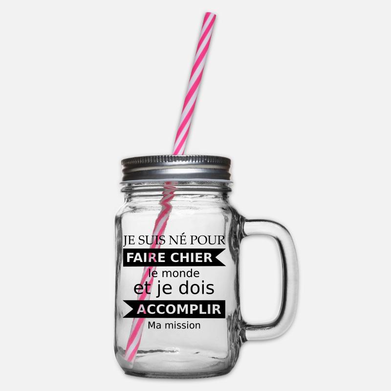Faire chier - Bocal à boisson - transparent