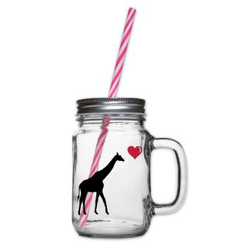 girafe love - Bocal à boisson - transparent - Droite
