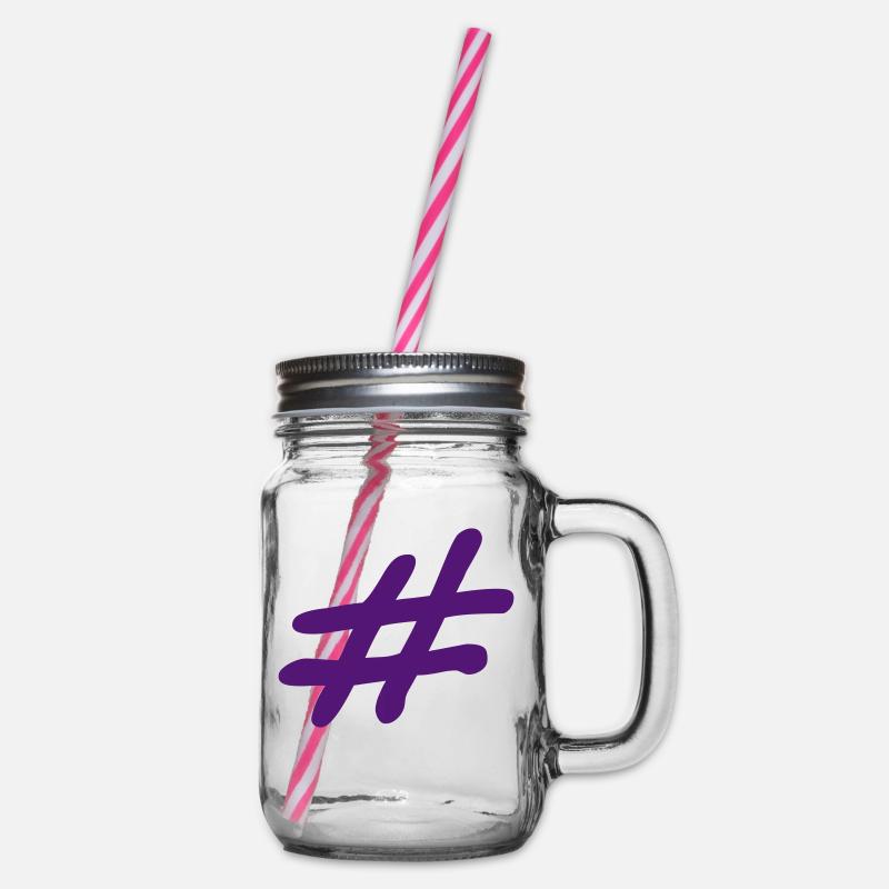 Hashtag - Bocal à boisson - transparent