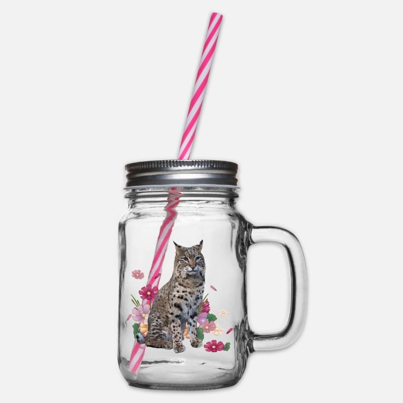 Luchs - Henkelglas mit Schraubdeckel - Klar