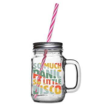 So much Panic so little Disco - Glass jar with handle and screw cap - clear - Right