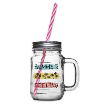 Summer Feeling - Glass jar with handle and screw cap - clear - Right