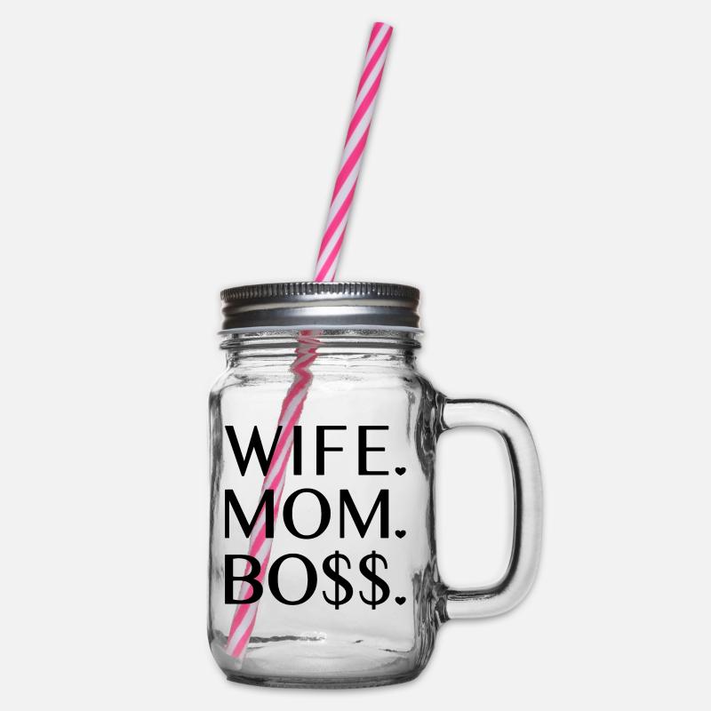 Femme Maman Boss - Bocal à boisson - transparent
