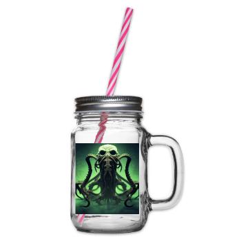 Alien trifft Cthulhu auf Steroiden - Henkelglas mit Schraubdeckel - Klar - Rechts
