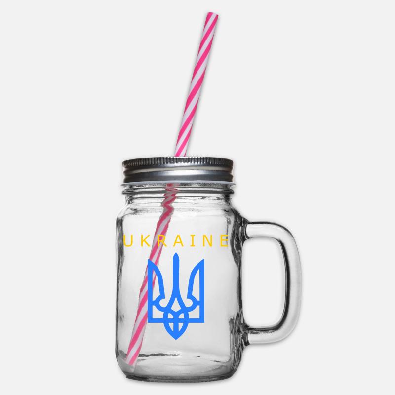 Ukraine - Henkelglas mit Schraubdeckel - Klar
